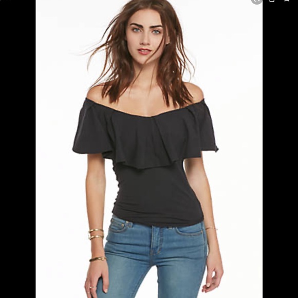 Free People Tops - Sold Free People Off Shoulder Black Tula Top